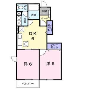 2DK 間取り図