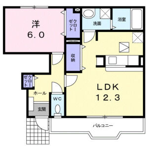 1LDK 間取り図