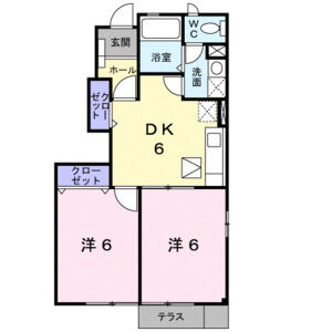 2DK 間取り図