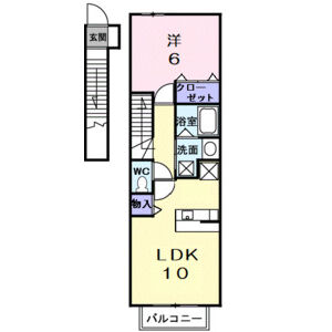 1LDK 間取り図