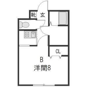 1K 間取り図