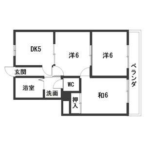 3DK 間取り図
