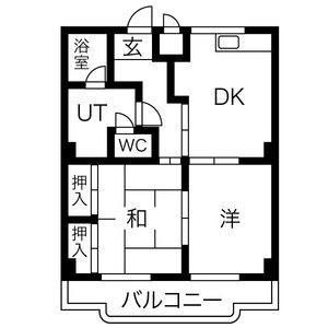 2DK 間取り図
