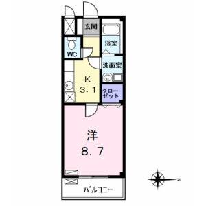 1K 間取り図