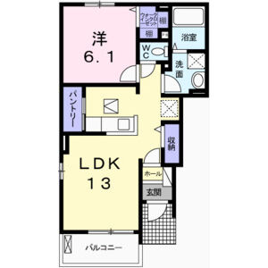 1LDK 間取り図
