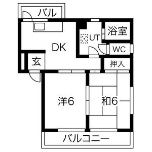 2DK 間取り図