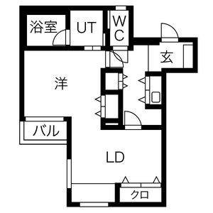 1LDK 間取り図