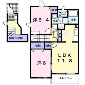 2LDK 間取り図