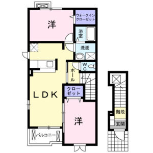 2LDK 間取り図