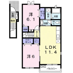 2LDK 間取り図