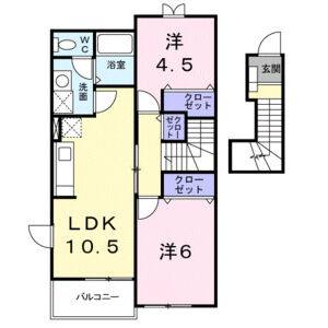 2LDK 間取り図