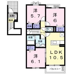 3LDK 間取り図