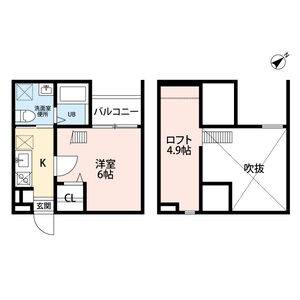 1K 間取り図