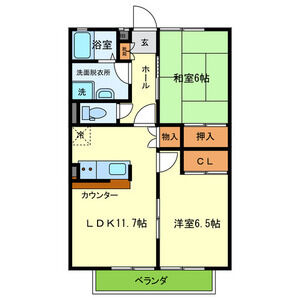 2LDK 間取り図