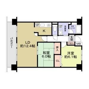 2LDK 間取り図
