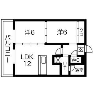2LDK 間取り図