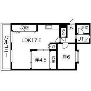 2LDK 間取り図