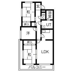 3LDK 間取り図