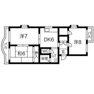 3DK 間取り図