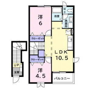 2LDK 間取り図