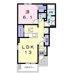 1LDK 間取り図