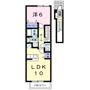 1LDK 間取り図