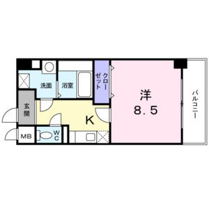 1K 間取り図