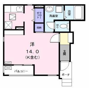 ワンルーム 間取り図
