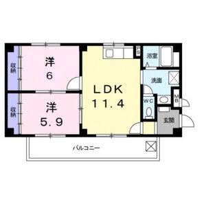 2LDK 間取り図