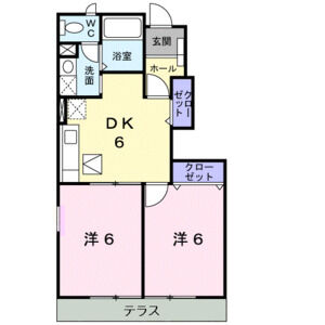 2DK 間取り図