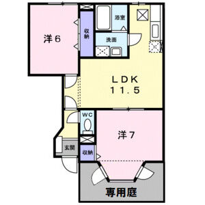 2LDK 間取り図