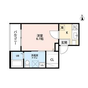 1K 間取り図