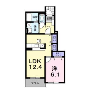 1LDK 間取り図