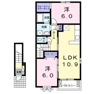 2LDK 間取り図