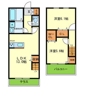 2LDK 間取り図