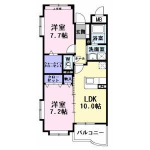 2LDK 間取り図