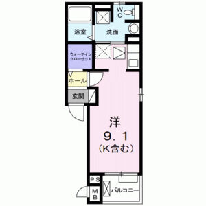 ワンルーム 間取り図