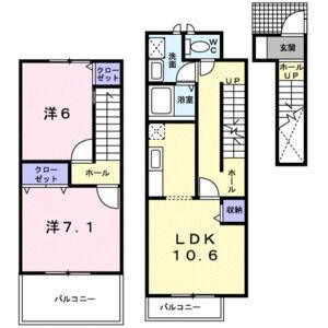 2LDK 間取り図