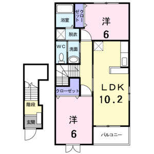 2LDK 間取り図