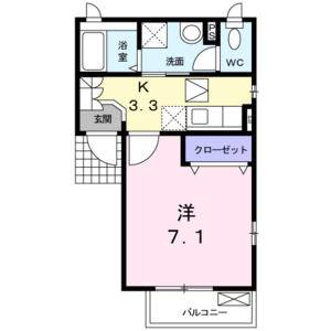1K 間取り図