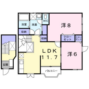 2LDK 間取り図