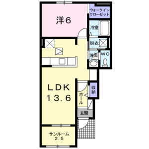 1LDK 間取り図