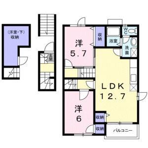 2LDK 間取り図
