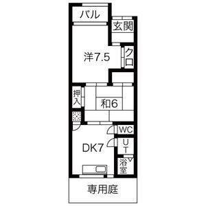 2DK 間取り図