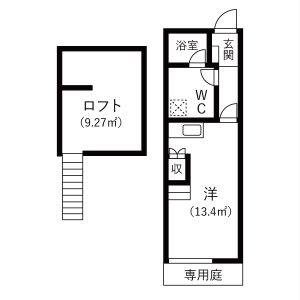 1K 間取り図