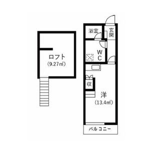1K 間取り図