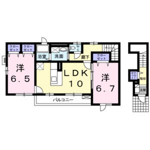 2LDK 間取り図