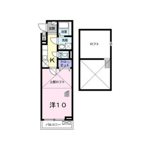 1K 間取り図