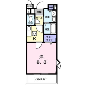 1K 間取り図