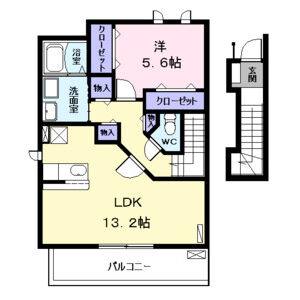 1LDK 間取り図